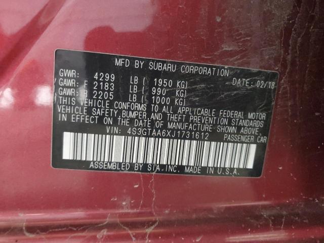 2018 SUBARU IMPREZA 4S3GTAA6XJ1731612