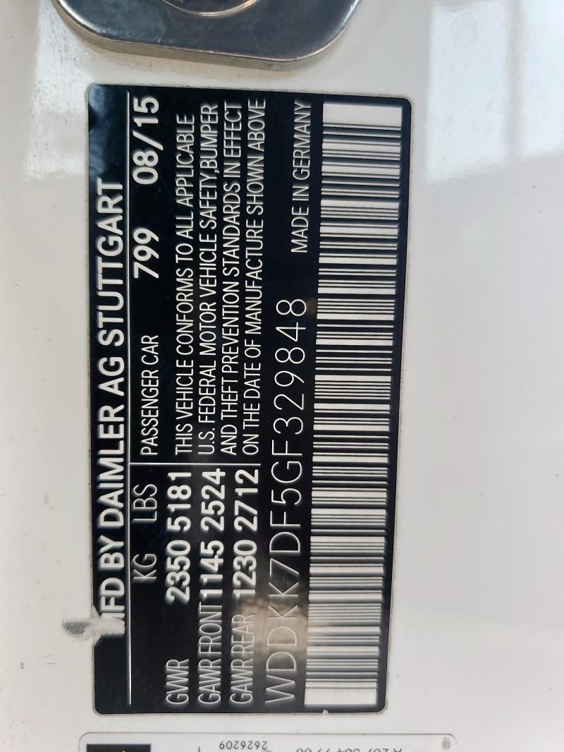 2016 MERCEDES-BENZ E 550 WDDKK7DF5GF329848