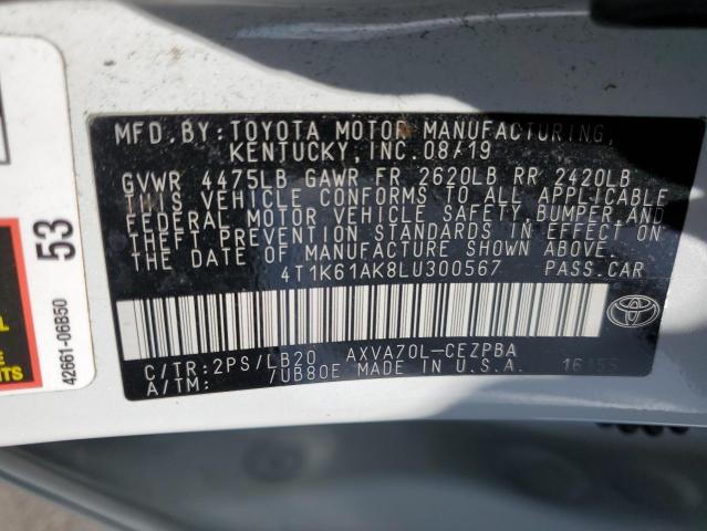 2020 TOYOTA CAMRY XSE - 4T1K61AK8LU300567