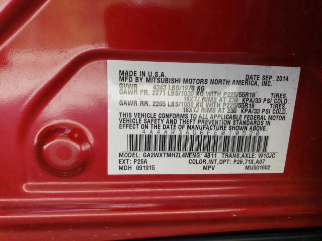 2015 MITSUBISHI OUTLANDER 4A4AR3AU6FE010520