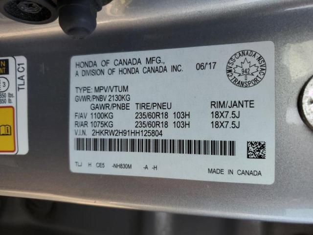 2017 HONDA CR-V TOURI 2HKRW2H91HH125804