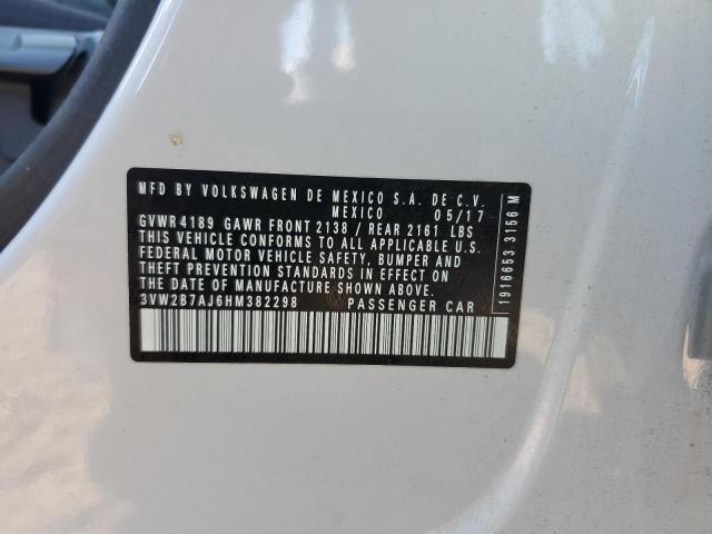 2017 VOLKSWAGEN JETTA S 3VW2B7AJ6HM382298