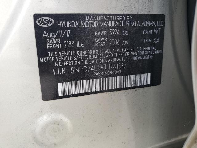 2018 HYUNDAI ELANTRA SE - 5NPD74LF5JH261553