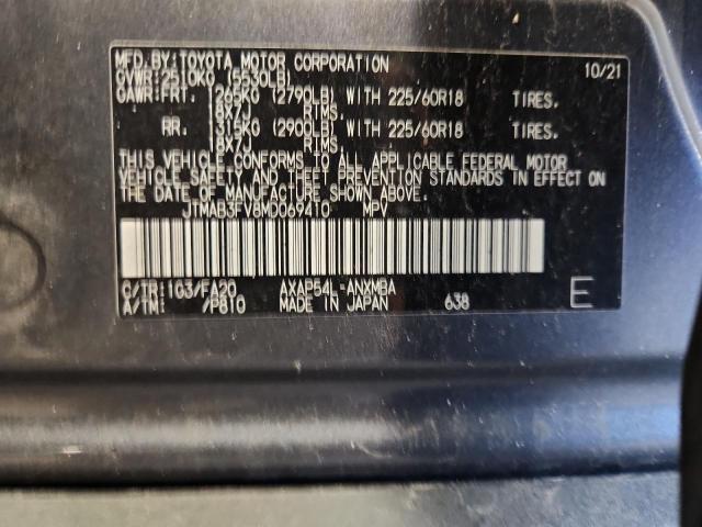 2021 TOYOTA RAV4 PRIME SE JTMAB3FV8MD069410