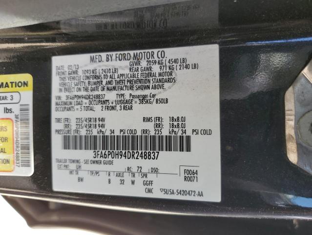 2013 FORD FUSION SE - 3FA6P0H94DR248837
