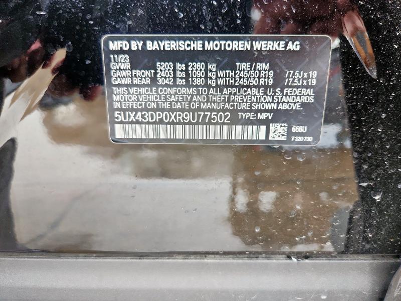 2024 BMW X3 SDRIVE3 - 5UX43DP0XR9U77502