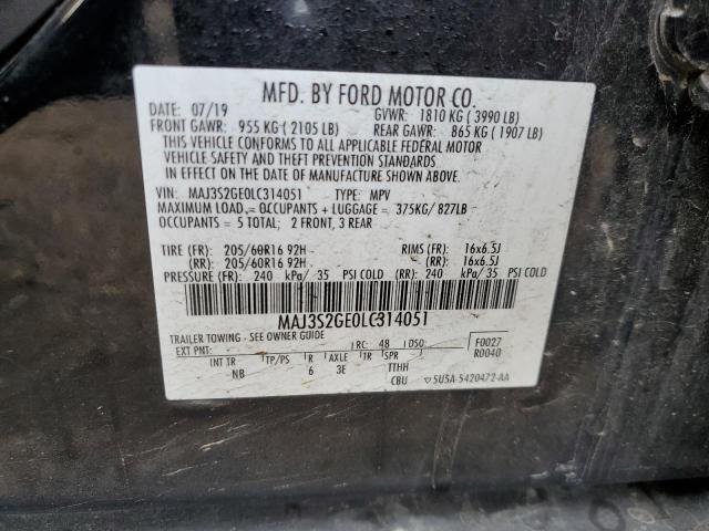2020 FORD ECOSPORT SE MAJ3S2GE0LC314051