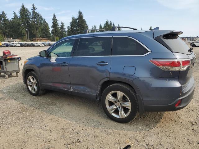 TOYOTA HIGHLANDER 2015 blue  gas 5TDDKRFH5FS194494 photo #3