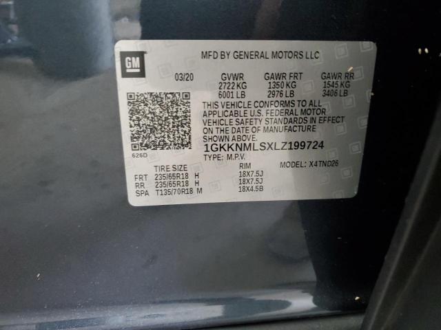 2020 GMC ACADIA SLT 1GKKNMLSXLZ199724
