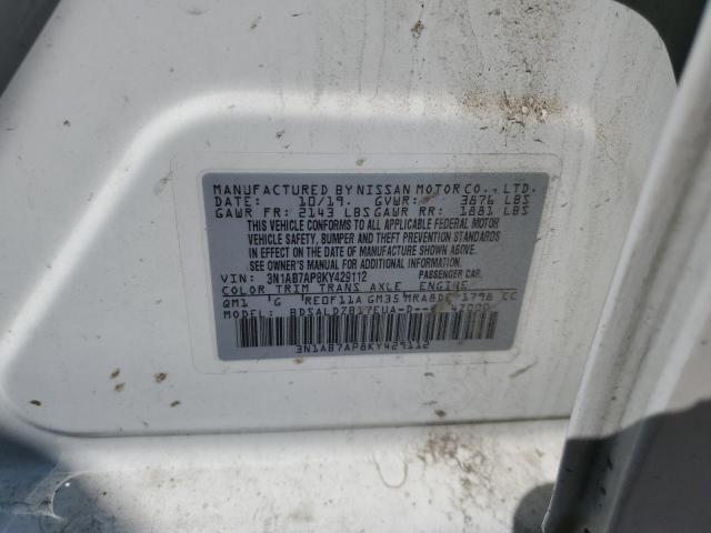 2019 NISSAN SENTRA S 3N1AB7AP8KY429112