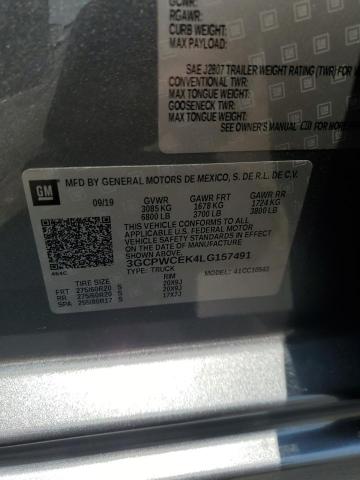 2020 CHEVROLET SILVERADO C1500 LT 3GCPWCEK4LG157491