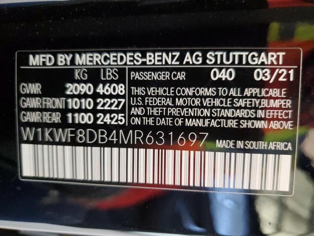 2021 MERCEDES-BENZ C 300 W1KWF8DB4MR631697