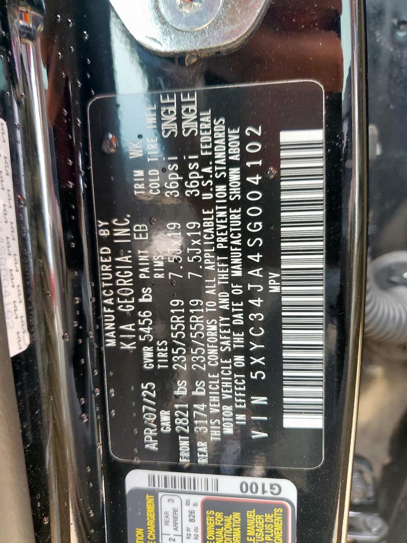 2025 KIA EV6 LIGHT 5XYC34JA4SG004102
