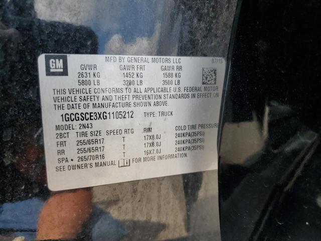 2016 CHEVROLET COLORADO L 1GCGSCE3XG1105212
