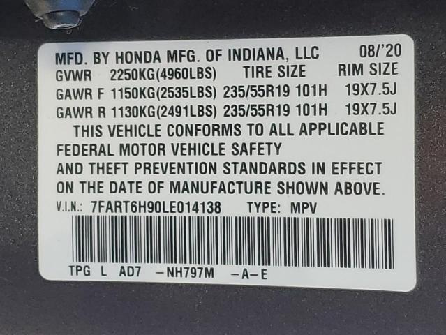 2020 HONDA CR-V TOURI 7FART6H90LE014138