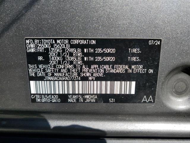 2024 TOYOTA BZ4X XLE JTMABACA6RA077374