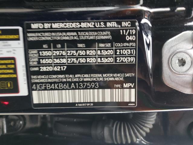 2020 MERCEDES-BENZ GLE 350 4M 4JGFB4KB6LA137593