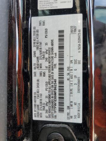 2021 FORD F-150 KING 1FTFW1E89MFB62340