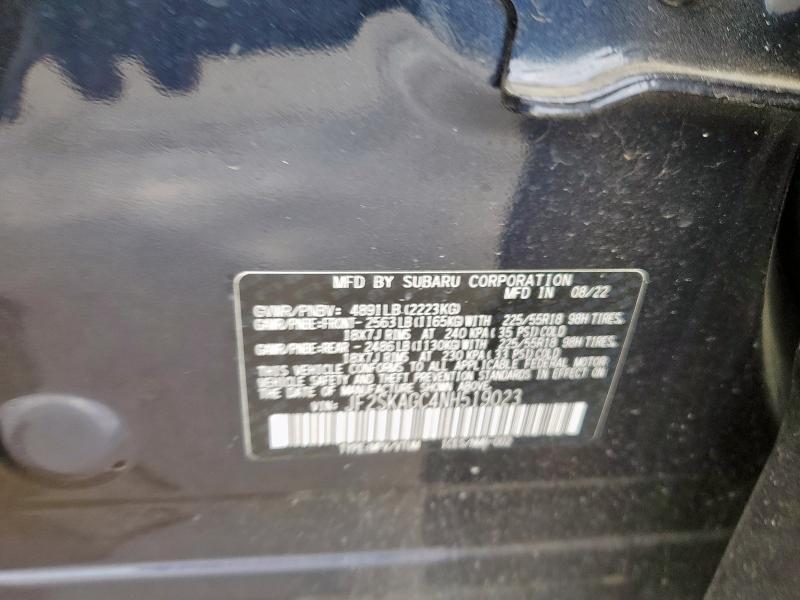 2022 SUBARU FORESTER S JF2SKAGC4NH519023