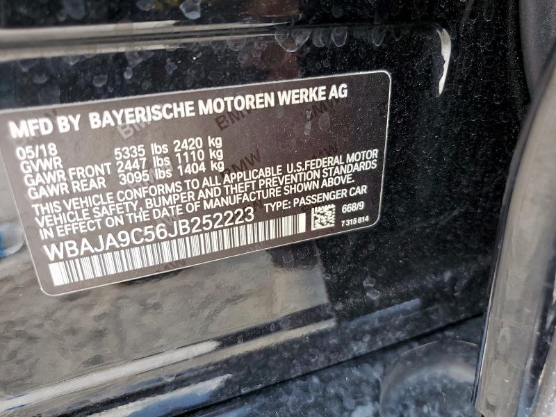 2018 BMW 530E WBAJA9C56JB252223