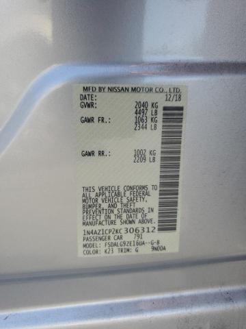 2019 NISSAN LEAF S 1N4AZ1CP2KC306312