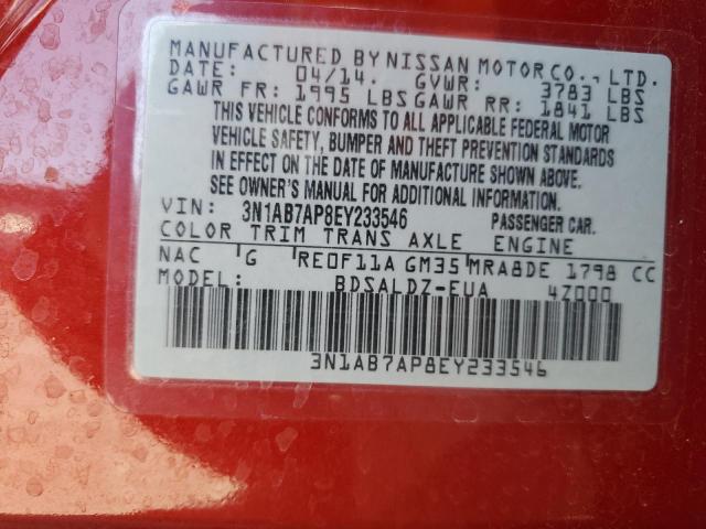 2014 NISSAN SENTRA S - 3N1AB7AP8EY233546