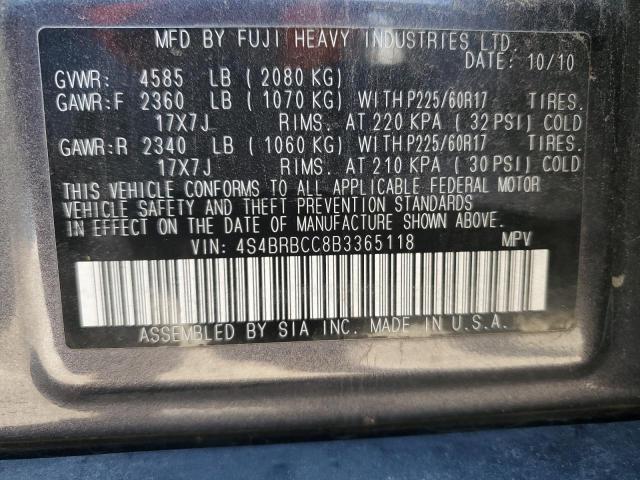 2011 SUBARU OUTBACK 2. - 4S4BRBCC8B3365118