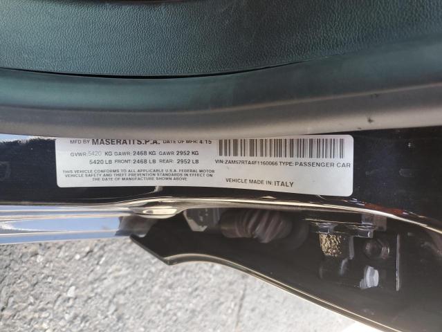 2015 MASERATI GHIBLI S ZAM57RTA4F1160066