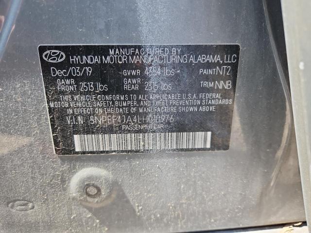2020 HYUNDAI SONATA SEL 5NPEF4JA4LH010976