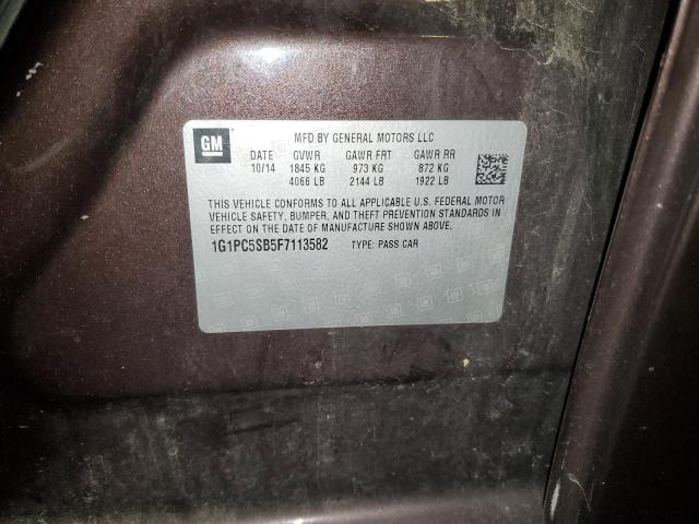 2015 CHEVROLET CRUZE LT 1G1PC5SB5F7113582