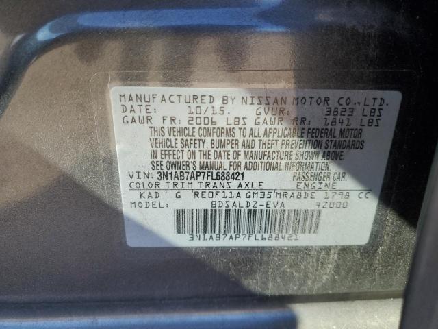 2015 NISSAN SENTRA S - 3N1AB7AP7FL688421