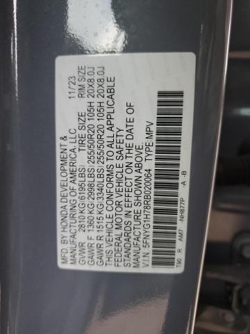 2024 HONDA PILOT TOUR 5FNYG1H78RB020064