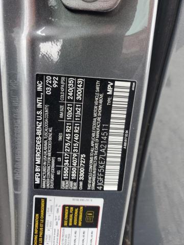 2020 MERCEDES-BENZ GLS 450 4M 4JGFF5KE7LA214511