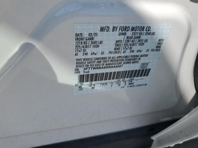 2025 FORD MAVERICK X 3FTTW8BA8SRA44007
