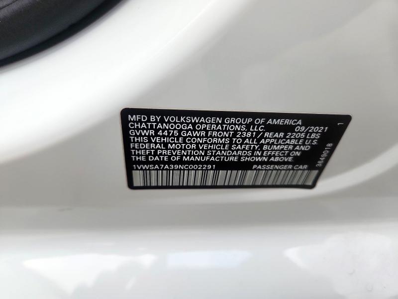 2022 VOLKSWAGEN PASSAT SE - 1VWSA7A39NC002291