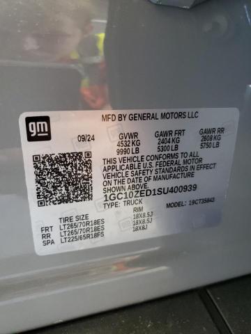 2025 CHEVROLET SILVERADO LT 1GC10ZED1SU400939