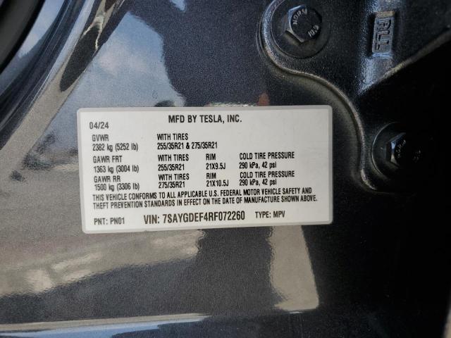 2024 TESLA MODEL Y 7SAYGDEF4RF072260