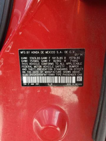 2015 HONDA FIT LX 3HGGK5H56FM715989