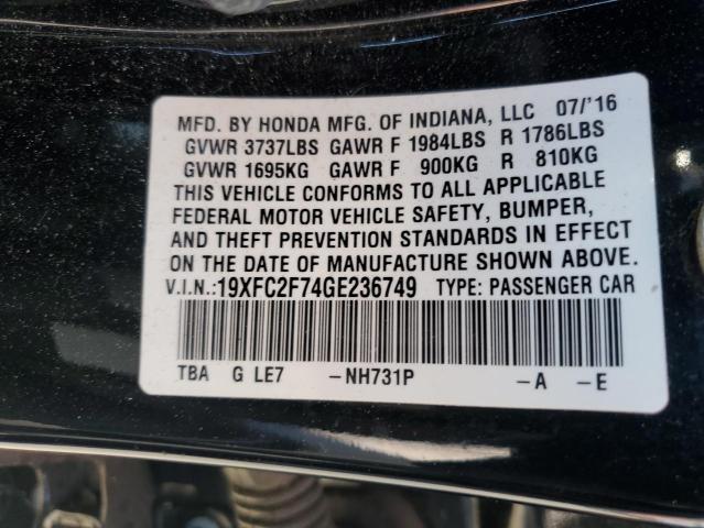 2016 HONDA CIVIC EX 19XFC2F74GE236749