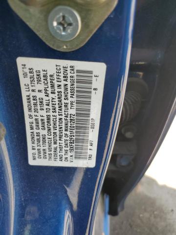2015 HONDA CIVIC LX 19XFB2F51FE012872