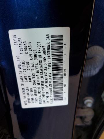 2015 ACURA TLX 19UUB1F37FA016414