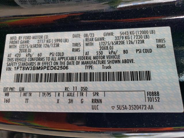 2023 FORD F350 SUPER DUTY 1FT8W3BM9PED62506