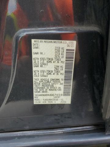 2015 NISSAN XTERRA X 5N1AN0NU0FN667059