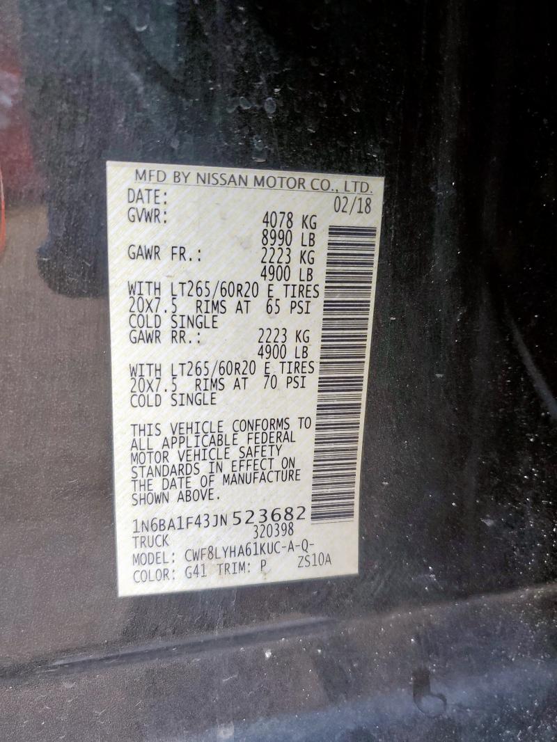 2018 NISSAN TITAN XD S 1N6BA1F43JN523682