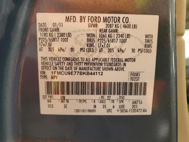 2011 FORD ESCAPE LIM - 1FMCU9E77BKB44112