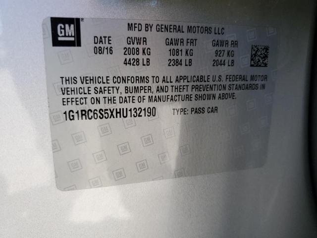 2017 CHEVROLET VOLT LT 1G1RC6S5XHU132190