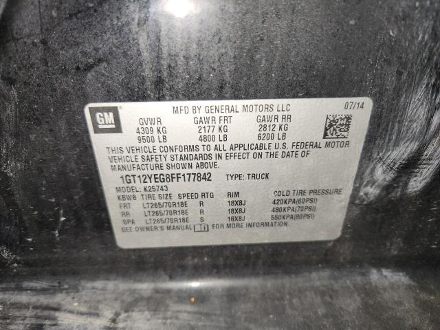 2015 GMC SIERRA K25 1GT12YEG8FF177842