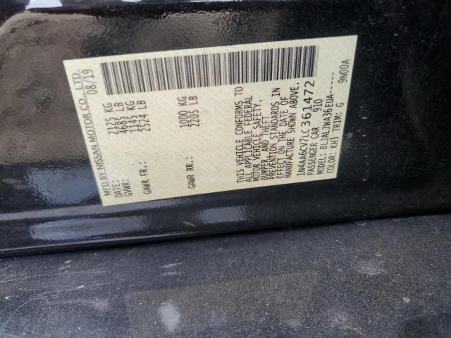 2020 NISSAN MAXIMA SV 1N4AA6CV7LC361472