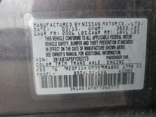 2015 NISSAN SENTRA S - 3N1AB7AP8FY262773