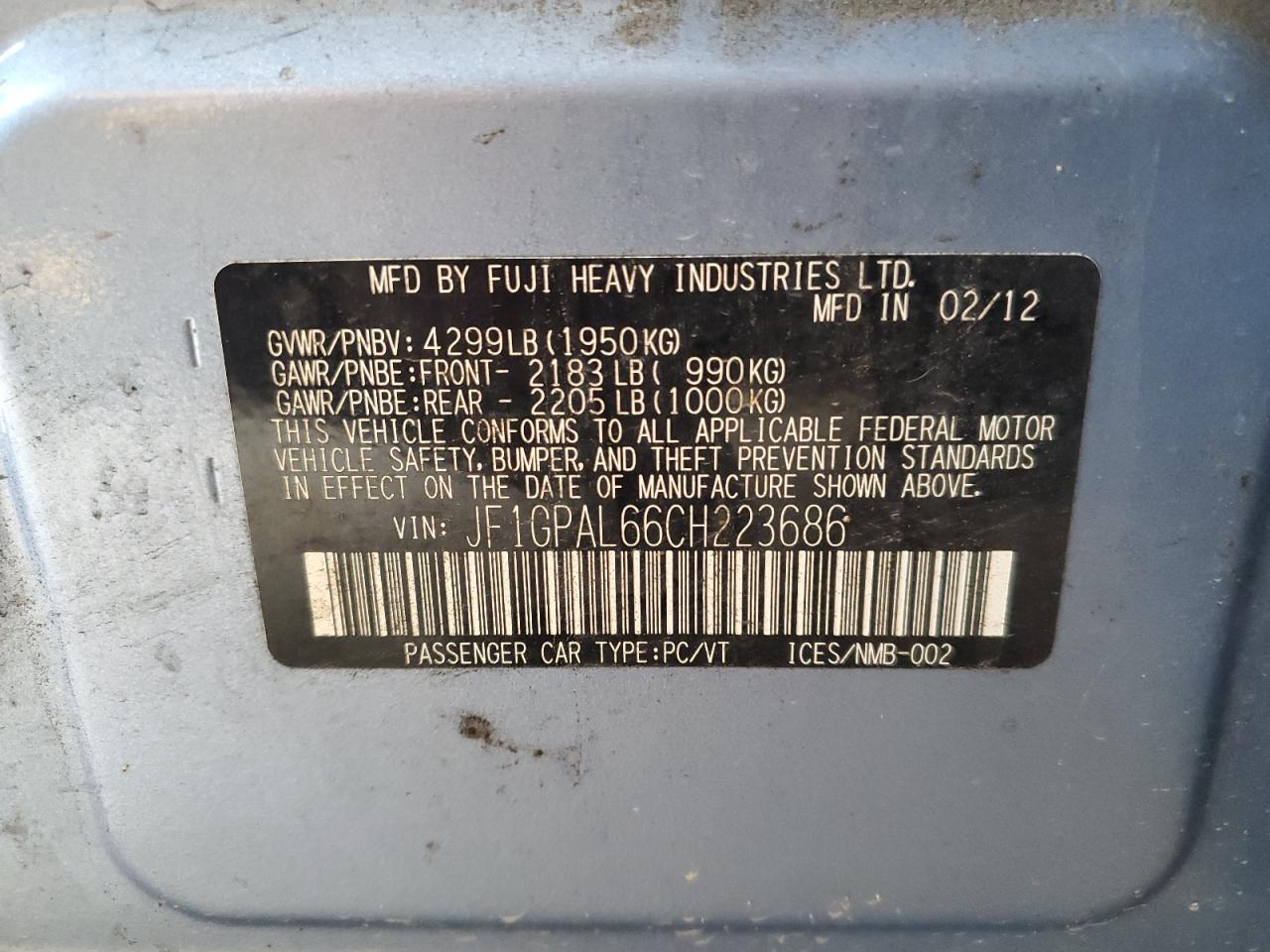 SUBARU IMPREZA SPORT PREMIUM